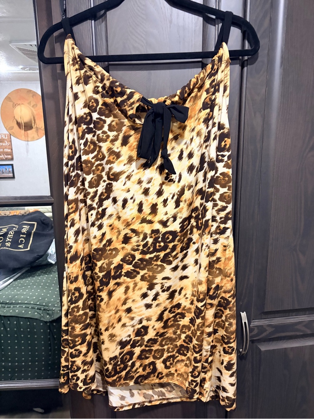Leopard Print Women's Skirt in Brown and Tan